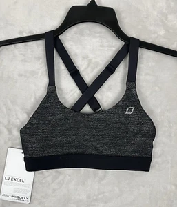LORNA JANE Women's Sport Bra XS Black Layla Adjustable Straps Breathable Wicking - Picture 1 of 10