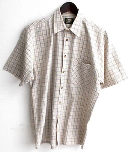 Herren Trachten Hemd beige kariert ca. Gr. 40 v. OS Trachten - Picture 1 of 2