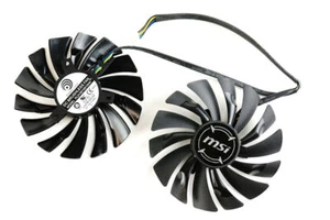 Pair Fans For MSI GTX 1050 1060 1070 1080 GTX 1070Ti GTX 980 PLD10010S12HH 95mm - Picture 1 of 1