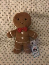 Jellycat Jolly Gingerbread Fred Plush Christmas Lovey Gingerbread Man NWT HTF