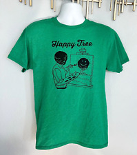 Bob Ross ~Happy (Little) Tree ~ T-SHIRT SZ MEDIUM Green Hipster Art Painting Emo