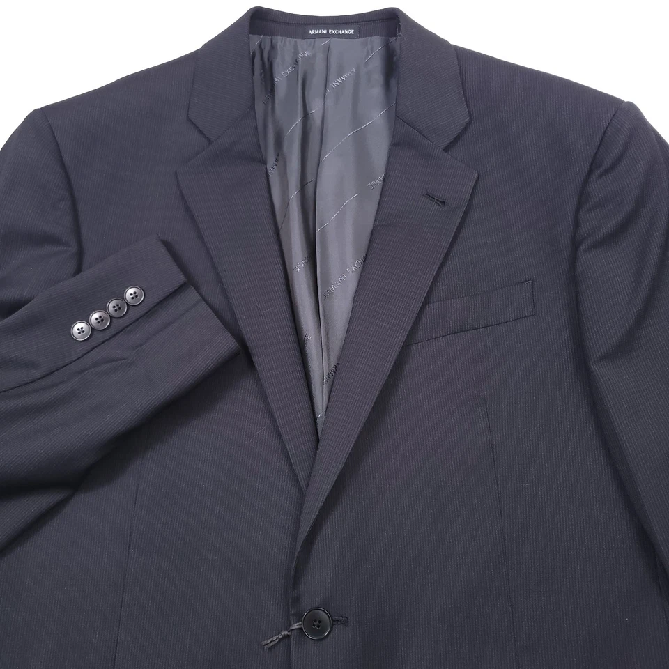 $475 Armani Exchange Gray Pin Stripe Modern Fit Suit Jacket Blazer Mens Size 42L - Image 1 of 4