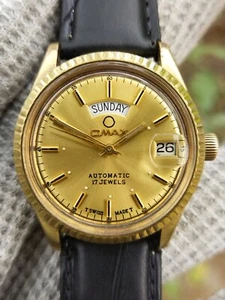 VINTAGE OMAX PRESIDENT 52601 AUTOMATIC 17 JEWELS SWISS MEN,s WATCH - Picture 1 of 13
