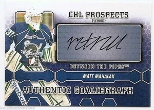 12/13 BETWEEN THE PIPES CHL PROSPECTS AUTOGRAPH Matt Mahalak #AMM - Picture 1 of 1