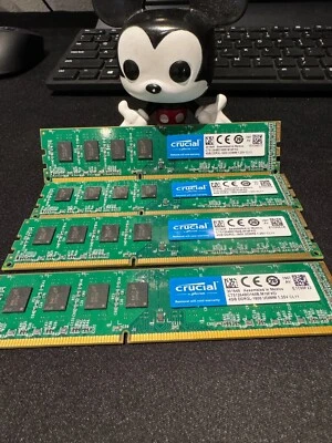 Crucial 16GB (4x4GB) DDR3L 1600MHz PC3-12800 CL11 CT51264BD160B Desktop Memory - Image 1 of 2