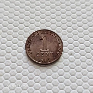 MALAYA & BRITISH BORNEO 1962 One Cent Bronze Uncirculated Littleton Envelope - Picture 1 of 6