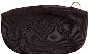 Vintage Shaw Original Corde Clutch schwarz goldfarbene Hardware diese Tasche ist schön - Bild 1 von 9
