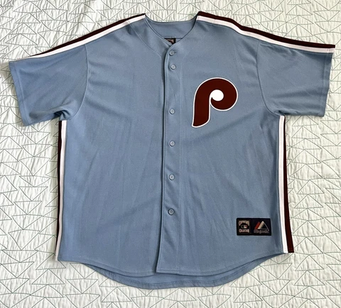 Philadelphia Phillies Schmidt Jersey 2XL 27” X 32” Majestic Cooperstown Collect Cover