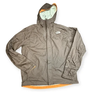 THE NORTH FACE Men’s Brown HyVent Waterproof Hooded Rain Jacket Size Medium - Picture 1 of 5