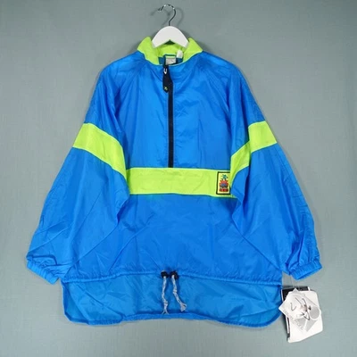 VTG Ocean Pacific Jacket Mens Medium Blue 1/2 Zip Anorak Windbreaker Deadstock - Image 1 of 4