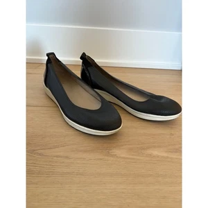 Näzüür Ballerinas schwarz geprägt Slipper Freizeit Comfort Damen 9,5 - Bild 1 von 6