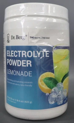 Dr. Berg Electrolyte Powder Lemonade 100 Servings (EXP:12/31/2025) See picture - Image 1 of 4