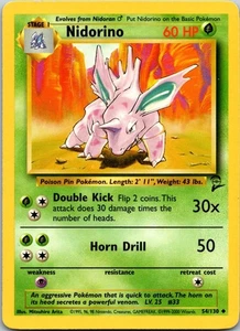 Nidorino Uncommon Base Set 2 054/130  - Picture 1 of 2