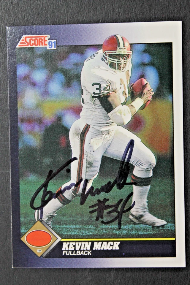 Kevin Mack Cleveland Browns Autographed 1991 Score #470 Signed Card CLEMSON - Image 1 of 3