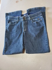 Lee Womens Blue Boot Cut No Gap Waistband Jeans Size 14 M - Picture 1 of 19