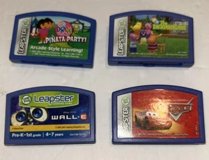 Lot Of 4 LEAPFROG LEAPSTER Games- BACKYARDIGANS-WALL E-CARS-DORA PIÑATA PARTY - Picture 1 of 3