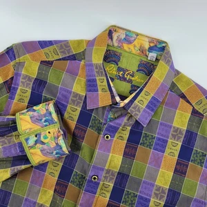 Robert Graham Herren XL Flip Cuff Hemd Classic Fit kariert Button Down bunt - Bild 1 von 10