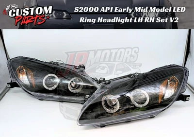 HONDA S2000 AP1 Early Mid Model LED Ring Headlight LH RH Set V2 JDM Japan - Image 1 of 4