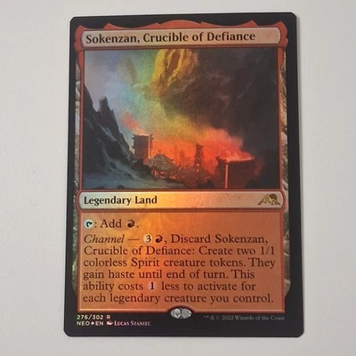 MTG Sokenzan, Crucible of Defiance Kamigawa: Neon Dynasty Foil Rare 276 NM  - Image 1 of 4