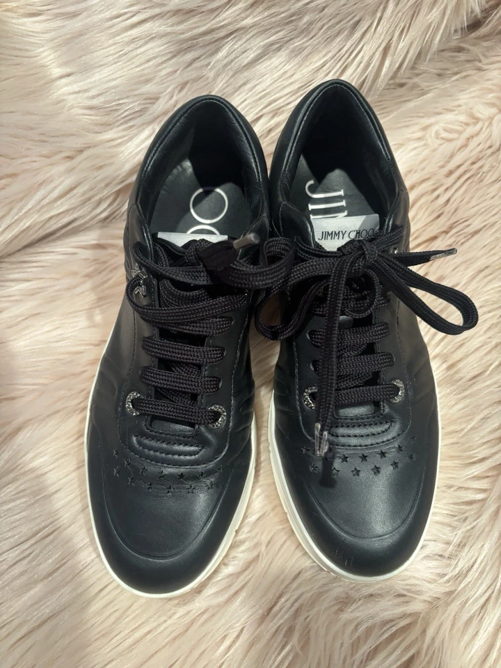 Jimmy Choo Black Star-Detail  Sneakers - Image 1 of 4