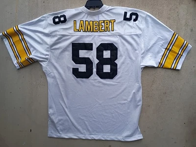 Camiseta deportiva para hombre Jack Lambert Pittsburgh Steelers talla 56 Mitchell Ness cosida  Foto 1 de 4