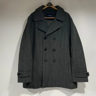 LAND’S END Chaquetón PARA HOMBRES XXL TALL 50/52 Mezcla de Lana Gris Aislado 2XL Abrigo Chaqueta Foto 1 de 4