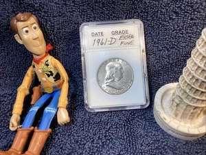 1961 D FRANKLIN HALF DOLLAR in BCW SLAB - Bild 1 von 6
