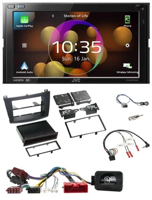 JVC DAB Lenkrad 2DIN Bluetooth USB Autoradio für Mazda 3 09-13 aktiv - Bild 1 von 4