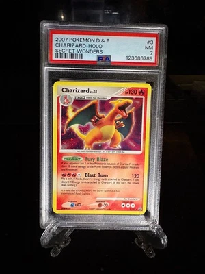 PSA 7 2007 Pokemon D & P Charizard- Holo Secret Wonders #3 - Image 1 of 2