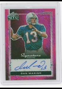 2024 LEAF METAL DAN MARINO DOLPHINS SIGNATURE SERIES PINK SHIMMER AUTO HOF #1/1 - Picture 1 of 2