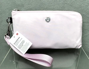 Lululemon Curved Wristlet Pink Meadowsweet MPEK LW9FZ4S Wallet Dual Zip Clutch - Picture 1 of 13
