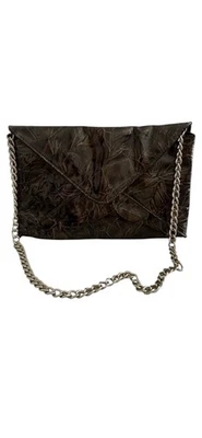 Bolso de Noche Jessica McClintock Sobre Cadena Correa Marrón Foto 1 de 4