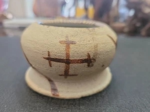 Vintage Clay Pot Native American Design 2 X 3 Inch - Picture 1 of 7