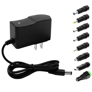 6V 2A dc Power Supply Adapter 100-240V AC to DC 6Volt 2Amp 1.5A 1A 0.5A Black  - Picture 1 of 7