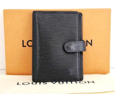 Auténtica cubierta para cuaderno LOUIS VUITTON Epi Agenda PM Planner negra Foto 1 de 4