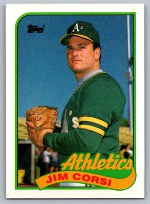 1989 Topps Jim Corsi Oakland Athletics #292 - Image 1 of 2