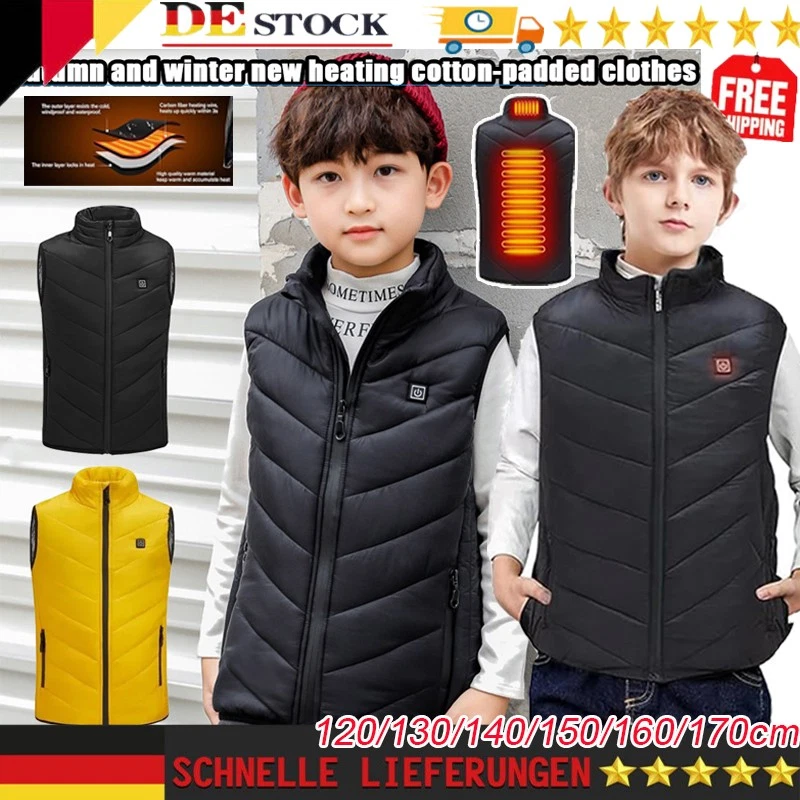 MARKENLOS Kinder USB Beheizbare Heizjacke Weste Neu Heizweste Beheizte Wärmeweste Vest