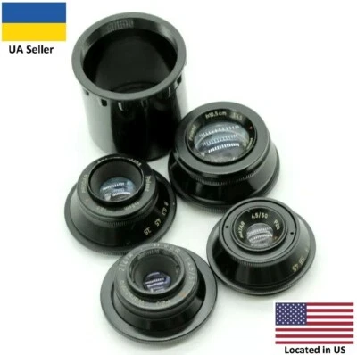 Vintage Set Lenses for enlarger Prodar, Matar, Amar, Mikar Creative photo PZO - Image 1 of 4