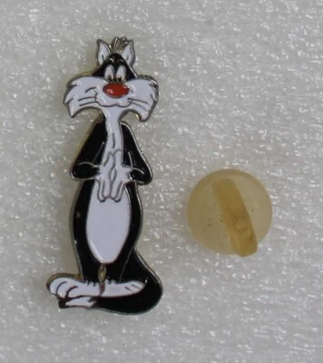 Pin de solapa Sylvester the Cat años 90 3,75 cm. Artículo de colección Looney Tunes (1,5") muy buen estado Foto 1 de 2