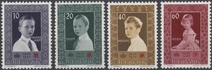 Liechtenstein Rotes Kreuz 1955 Mi.Nr. 338-41 postfrisch Mi.Wert 34 € (B285) - Bild 1 von 2