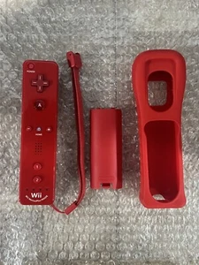 Official Wii WiiU Remote Nintendo Motion Plus Inside OEM Controller Tested Red - Picture 1 of 19