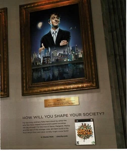 Anuncio impreso vintage de videojuegos Sim City Societies 2008  - Imagen 1 de 1