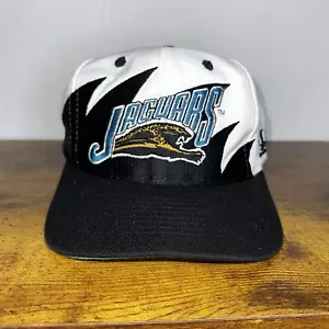 VTG 90s Logo Athletic Jacksonville Jaguars Banned Logo Sharktooth SnapBack Hat - Picture 1 of 7