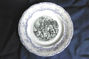ANCIENNE ASSIETTE PARLANTE SUR JEANNE D'ARC  - N° 5 sur 12 - H B & Cie  CHOISY - Picture 1 of 4