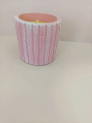  Candlelight Pink Ceramic Embossed Citronella Candle - 145g - Image 1 of 4