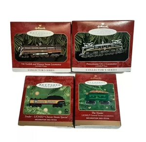 Hallmark Andenken Lionel Zug Ornament Konvolut 4 Lokomotiven Druckguss Metall - Bild 1 von 9