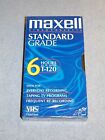 Maxell Standard Grade T-120 up to 6 Hour VHS Tape Blank Canada New Sealed