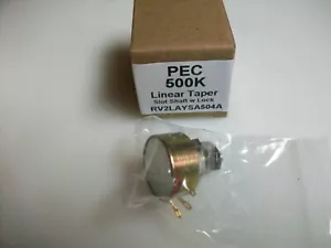 PEC 500K OHM POTENTIOMETER - LINEAR TAPER - SLOT SHAFT w LOCK RV2LAYSA504A - Bild 1 von 4