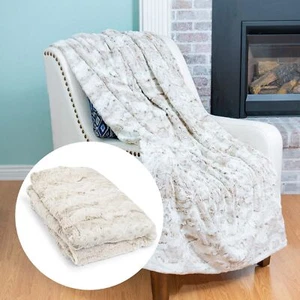Outrageously Soft Throw Blanket - Ultra Plush Minky Faux Fur Blanket - 50 x 70 - Picture 1 of 7
