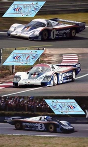Decals Porsche 956C Le Mans 1982 1 2 3 1:32 1:43 1:24 1:18 956 slot calcas - Imagen 1 de 4